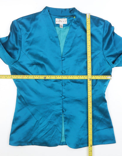 Adrianna Papell Blue Silk Women’s Size 10 Tailored Suit Jacket