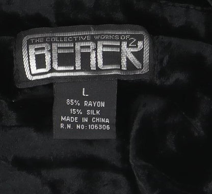 Berek Women Black Velvet Embellished Suit Jacket Size L