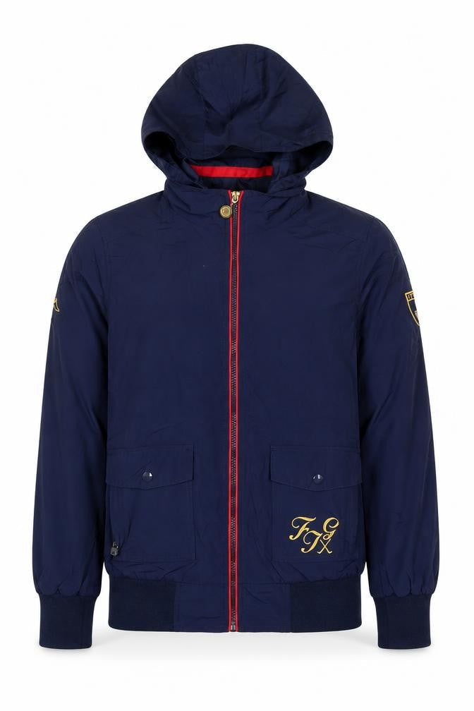 Kappa Men's Blue Hooded Windbreaker Jacket Small