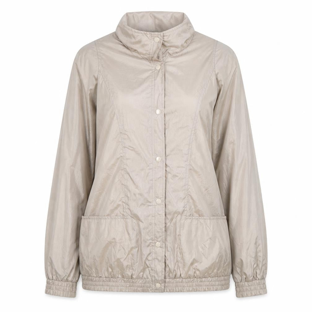 Haband Women Beige L Lightweight Nylon Lined Casual Jacket