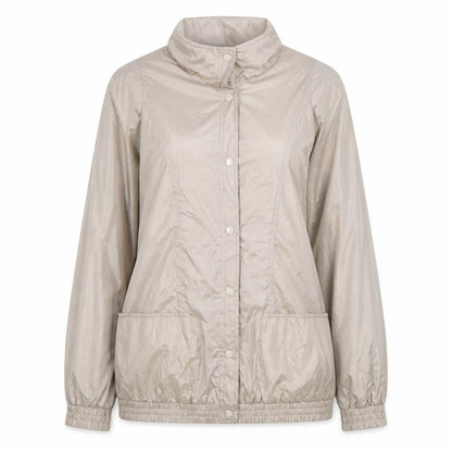 Haband Women Beige L Lightweight Nylon Lined Casual Jacket