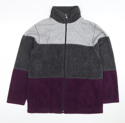 Fila Women’s Grey Colourblock Fleece Full Zip Jacket Size S