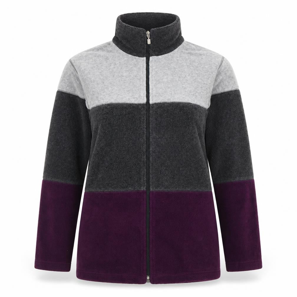 Fila Women’s Grey Colourblock Fleece Full Zip Jacket Size S