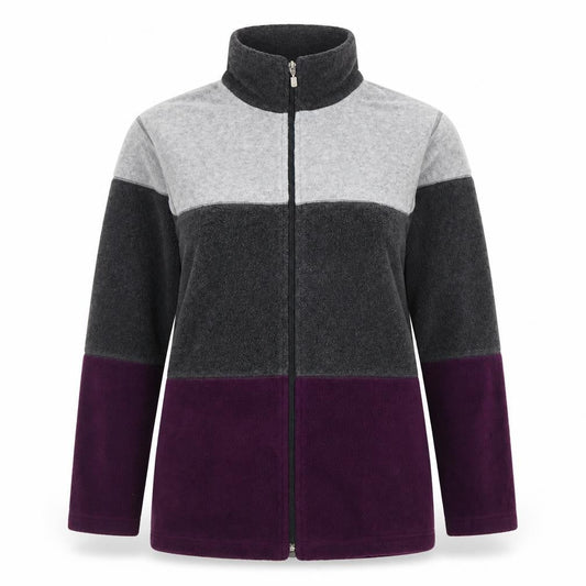 Fila Women’s Grey Colourblock Fleece Full Zip Jacket Size S
