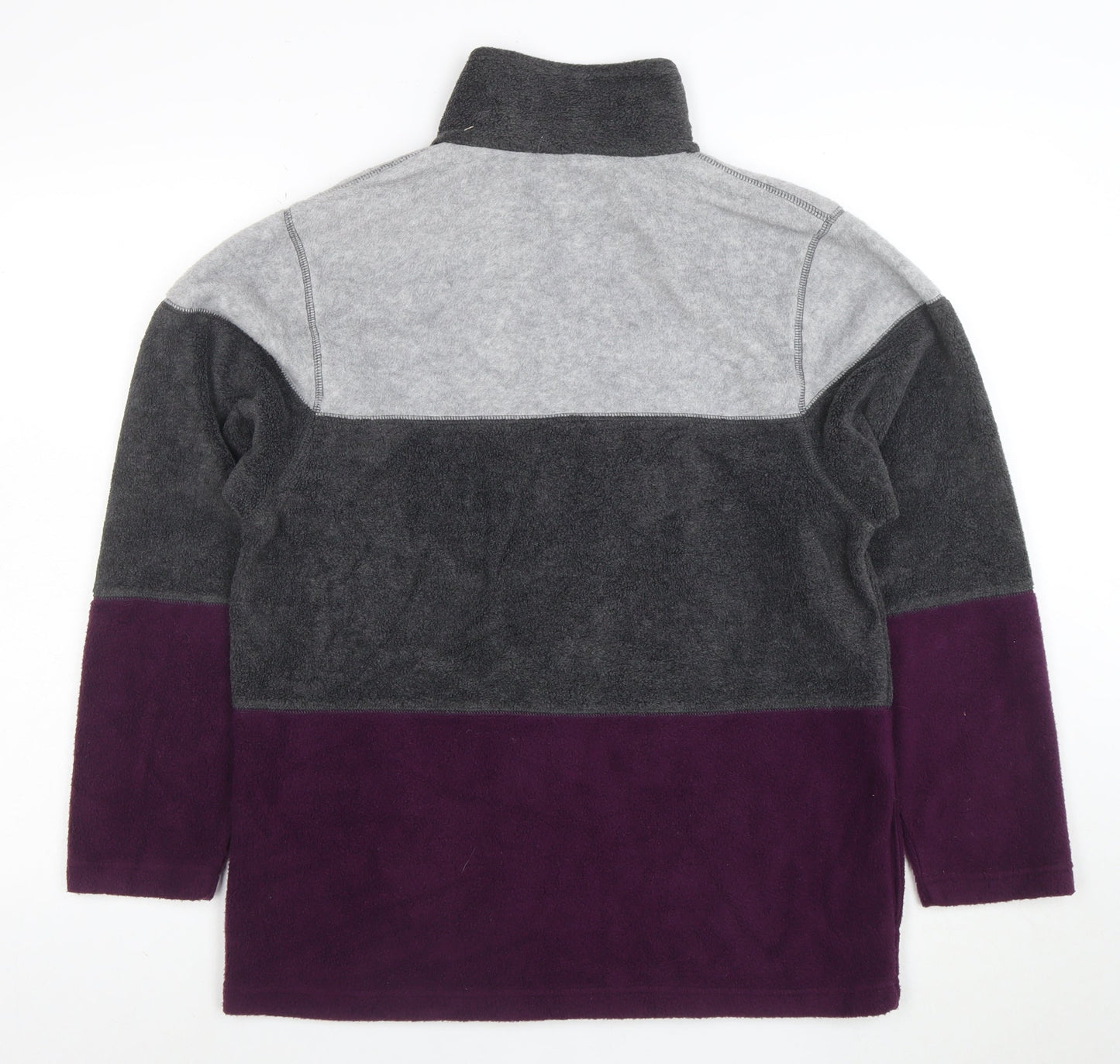 Fila Women’s Grey Colourblock Fleece Full Zip Jacket Size S