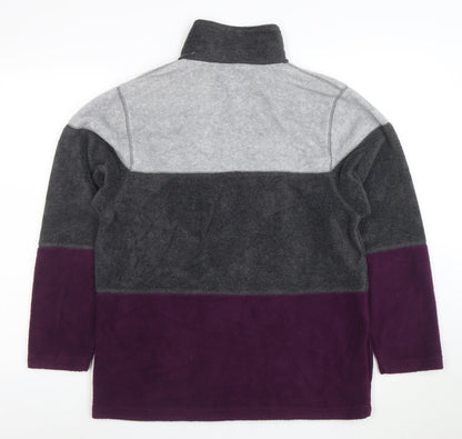 Fila Women’s Grey Colourblock Fleece Full Zip Jacket Size S