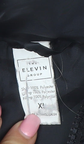 The Elevin Group Men's Black XL Puffer Waistcoat Baseball Style
