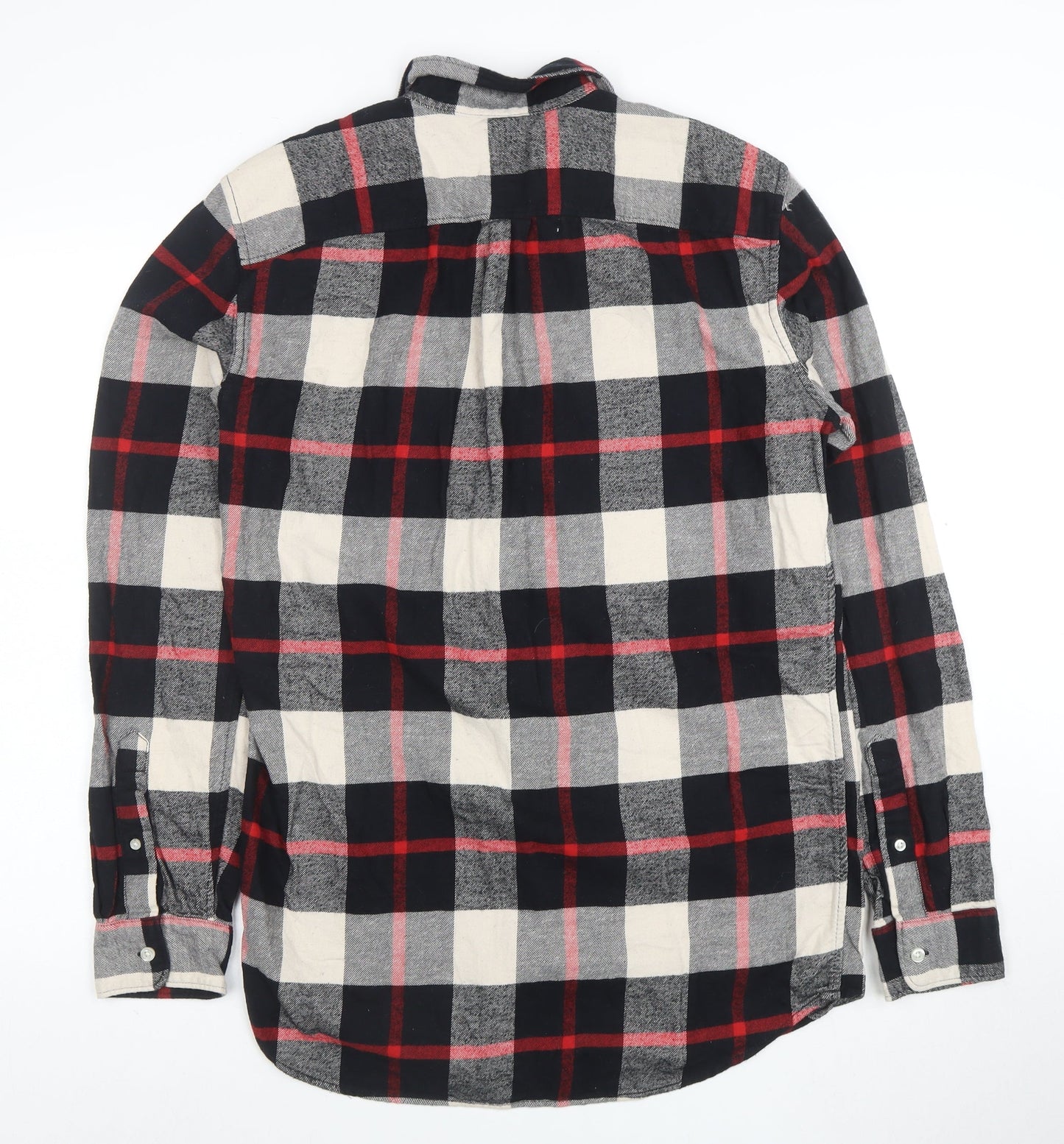 GAP Men's Multicoloured Check Flannel Button-Up Shirt Size M