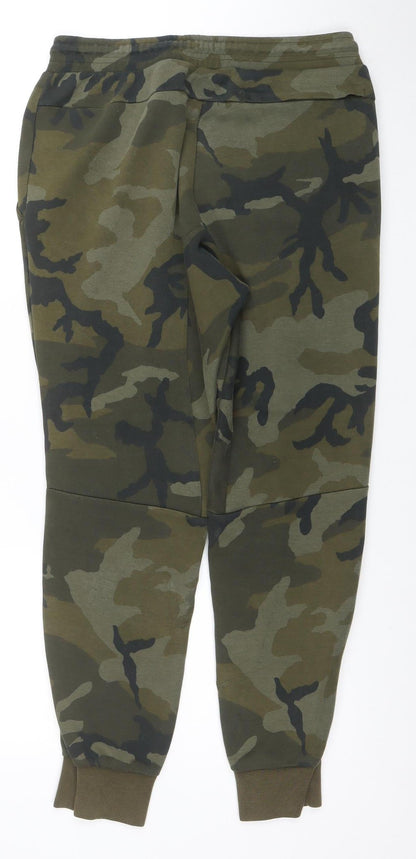 Nike Men's Green Camo Jogger Trousers M Regular Fit Activewear