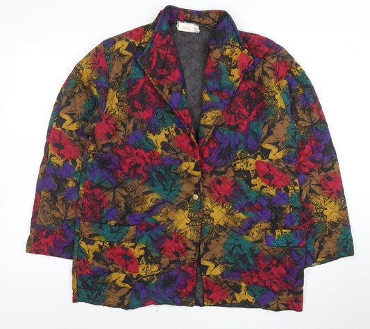 Kates by Par Sheila Womens Multicoloured Size 14 Vintage Floral Blazer