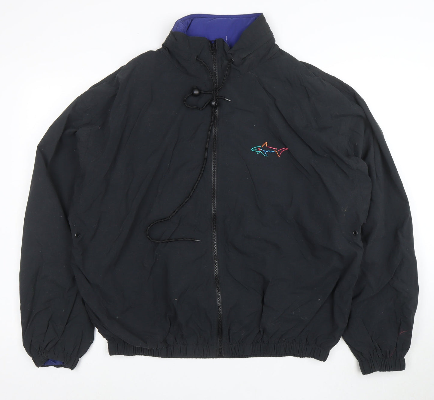 Greg Norman Men's Black Nylon Windbreaker Jacket L Golf Fit