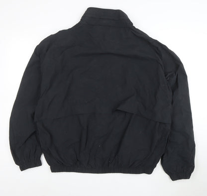 Greg Norman Men's Black Nylon Windbreaker Jacket L Golf Fit