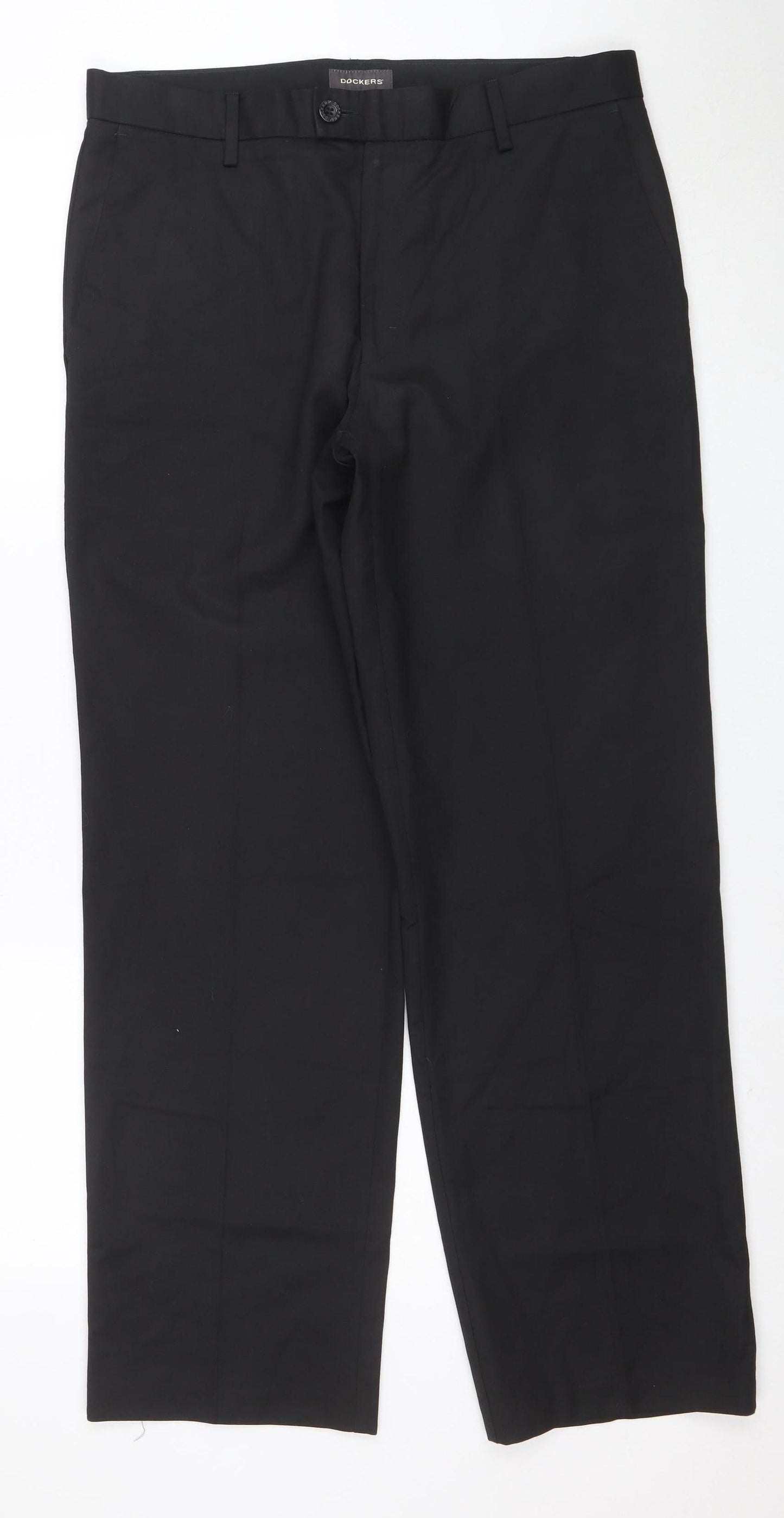 Dockers Men’s Black D2 Regular Fit Chino Trousers 32x30