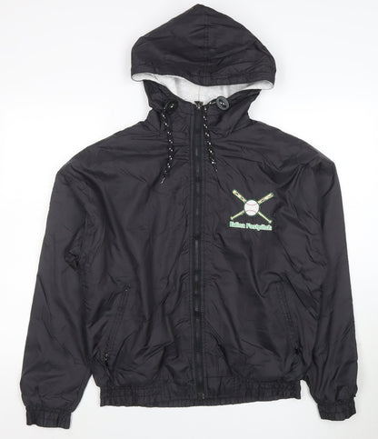 Holloway Women’s Black Hooded Windbreaker Jacket Size S