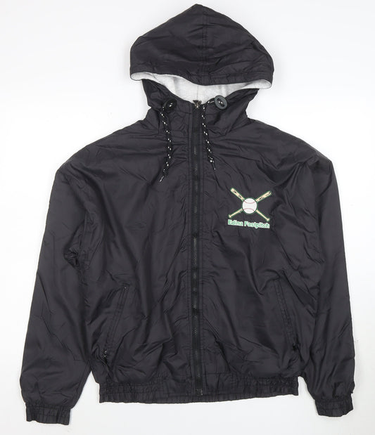 Holloway Women’s Black Hooded Windbreaker Jacket Size S