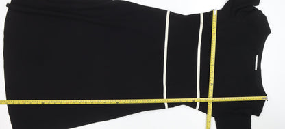Maggy London Women’s Black Sheath Dress Size 6 Petite 3/4 Sleeve Workwear