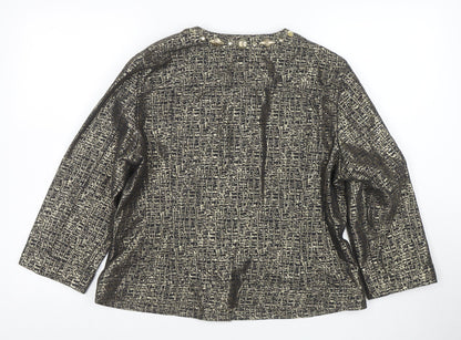 Ruby Rd. Women’s Gold Woven Long Sleeve Suit Jacket Size 12