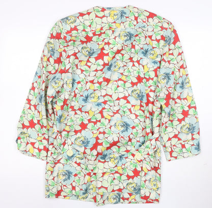 Pulido Women’s Multicoloured Floral Single-Breasted Blazer Size 16