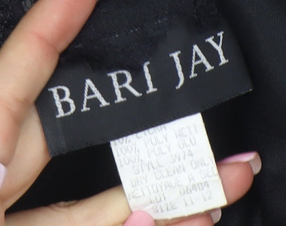 Bari Jay Women’s Black Velvet Halter Long Mermaid Dress Size 10-12