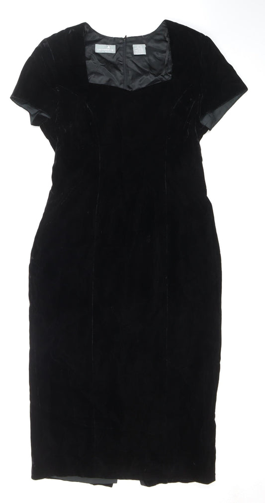 Liz Claiborne Women’s Black Velvet Petite Sheath Dress Size 12