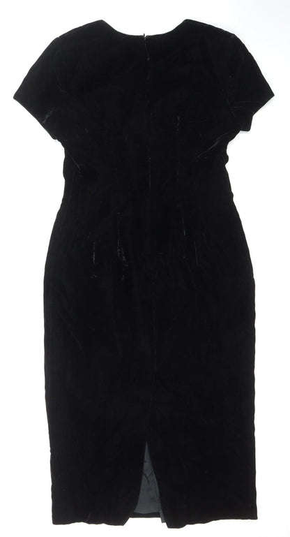 Liz Claiborne Women’s Black Velvet Petite Sheath Dress Size 12