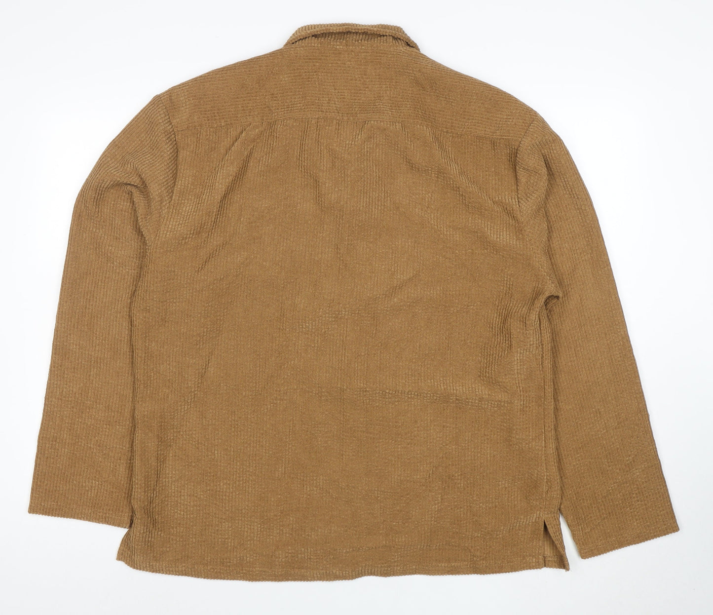 Super Massive Men’s Brown Corduroy Button-Up Shirt Size L