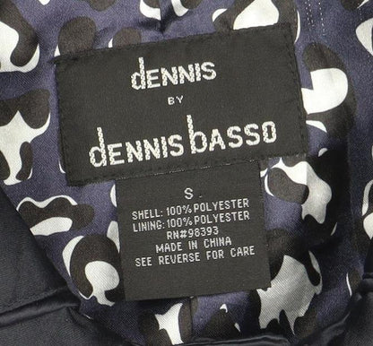 Dennis Basso Women’s Black Mid-Length Polyester Belted Coat Size S