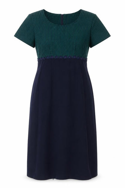 Lisa Jo Women's Green Blue Fit & Flare Midi Dress Size 12
