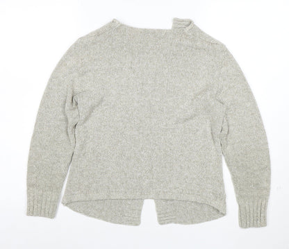 Anne Cramond Fine Knits Women's Beige Wool Blend V-Neck Jumper M