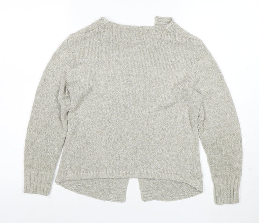 Anne Cramond Fine Knits Women's Beige Wool Blend V-Neck Jumper M