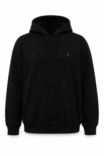 French Connection Men's Black XL Pullover Hoodie with Logo