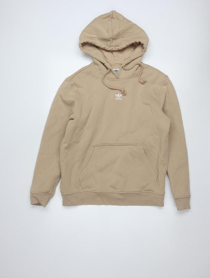 Adidas Womens Beige Pullover Hoodie Size 10 UK Cotton Blend Casual