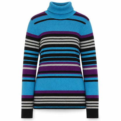 Northern Reflections Womens Multicoloured Cotton Roll Neck Jumper L