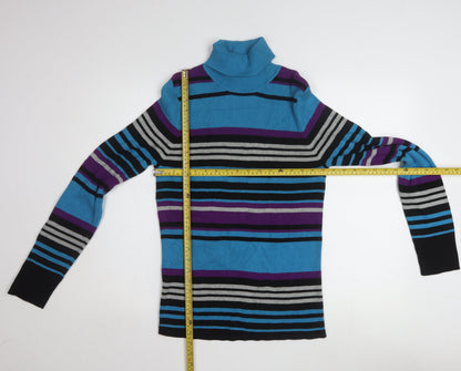 Northern Reflections Womens Multicoloured Cotton Roll Neck Jumper L