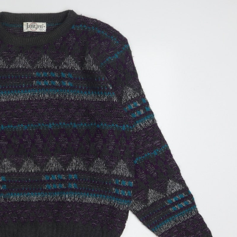 Jantzen Men’s Multicoloured Geometric Knit Pullover Jumper M