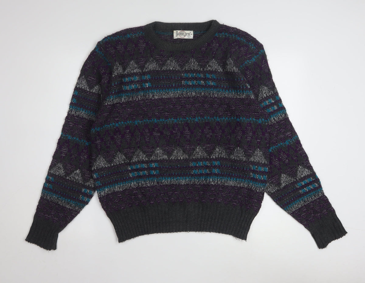 Jantzen Men’s Multicoloured Geometric Knit Pullover Jumper M