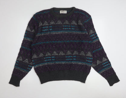 Jantzen Men’s Multicoloured Geometric Knit Pullover Jumper M
