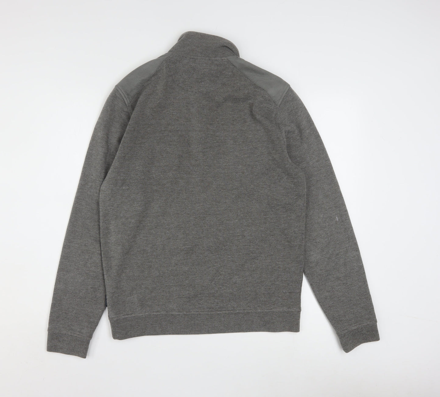 Ted Baker Mens Grey 1/4 Zip Knit Sweatshirt Medium Pullover