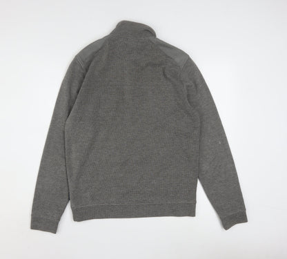 Ted Baker Mens Grey 1/4 Zip Knit Sweatshirt Medium Pullover