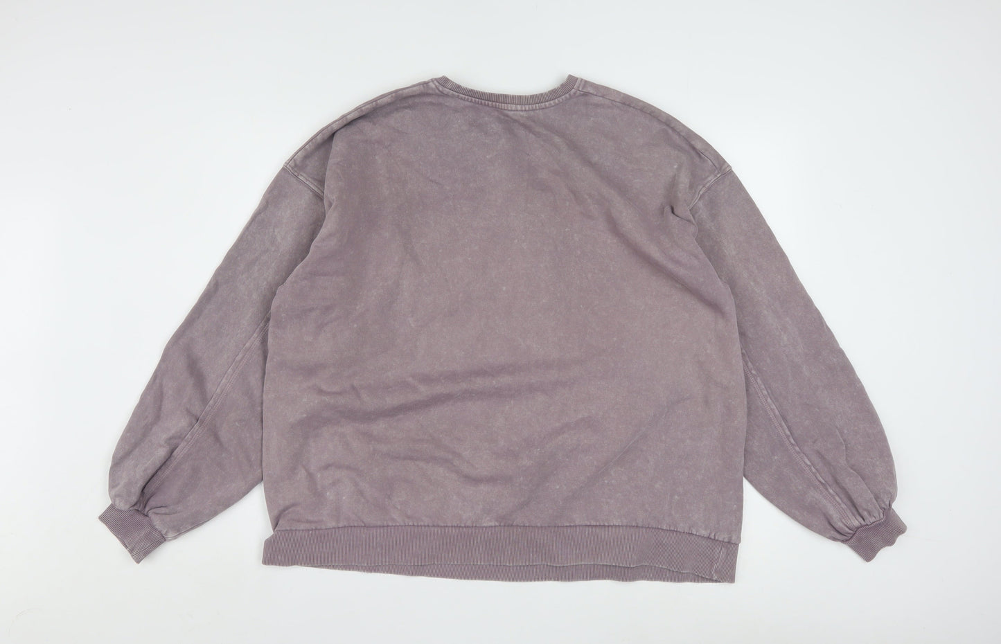Marks and Spencer B by Boutique Womens Purple Cotton Blend Pullover Sweatshirt L