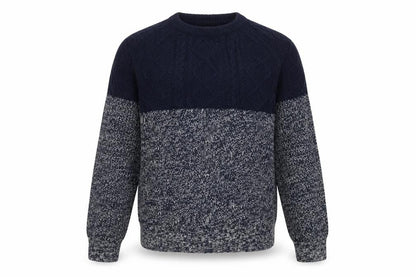 Alcott & Co Men's Blue Cable-Knit Pullover Jumper Size L