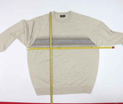 Dockers Men’s Beige 2XL Pullover Jumper Knit Crew Neck