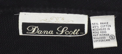 Dana Scott Women Black Beaded Crew Neck Christmas Jumper Size S