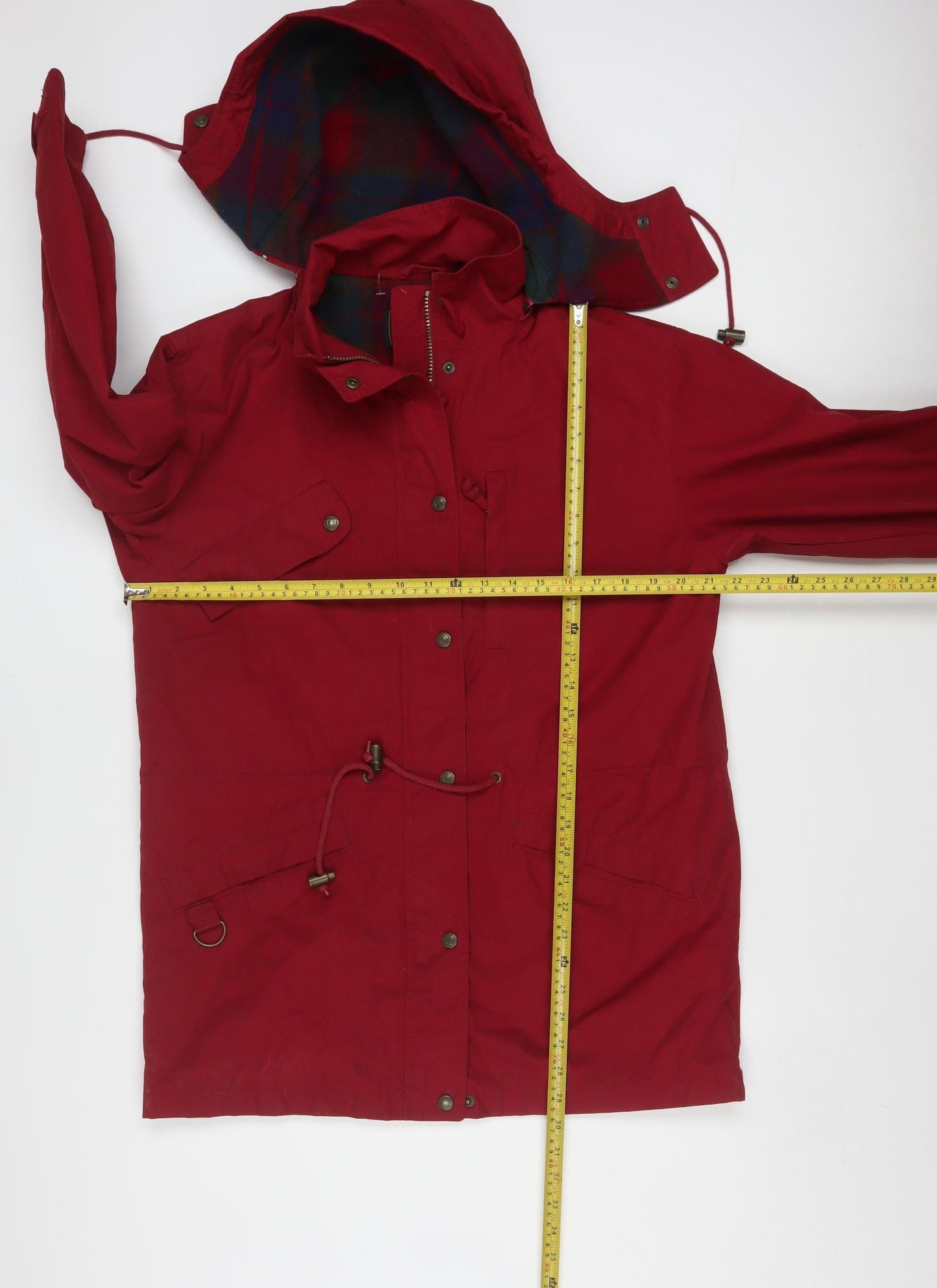 Eddie Bauer Men's Red Hooded Parka Coat Size S Regular Fit Outdoor