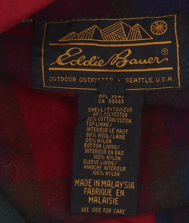 Eddie Bauer Men's Red Hooded Parka Coat Size S Regular Fit Outdoor