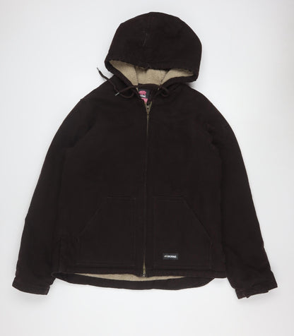 Berne Women's Brown L Hooded Lined Work Jacket Cotton Canvas