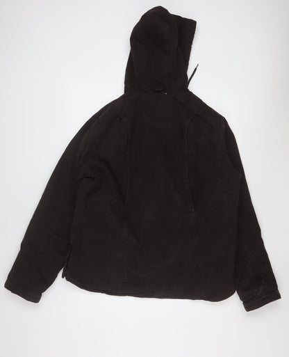 Berne Women's Brown L Hooded Lined Work Jacket Cotton Canvas