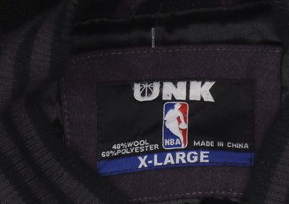 UNK Men’s Black XL Varsity Jacket Brooklyn Nets Wool Blend