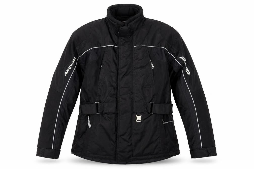 Arctiva Men's Black M Motorcycle Waterproof Jacket with Belt