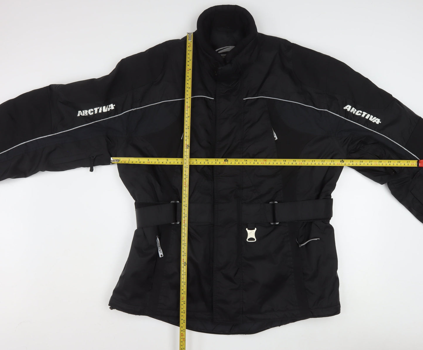 Arctiva Men's Black M Motorcycle Waterproof Jacket with Belt